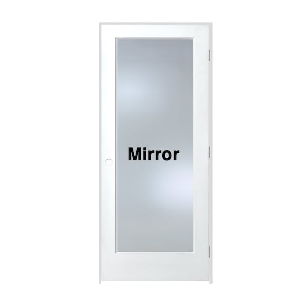Trimlite Primed 1Lite Mirror TwoSides Tempered Glass Interior French 71/4" LH Prehung 3068pri1501MIRTLH15714 - main